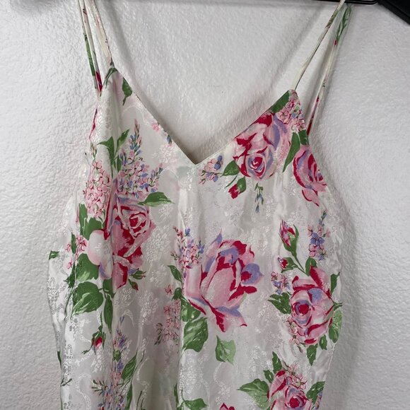 Vintage Maryann’s Boutique Peignoir Robe & Gown White Sz S Floral Satin Romantic - Picture 9 of 16